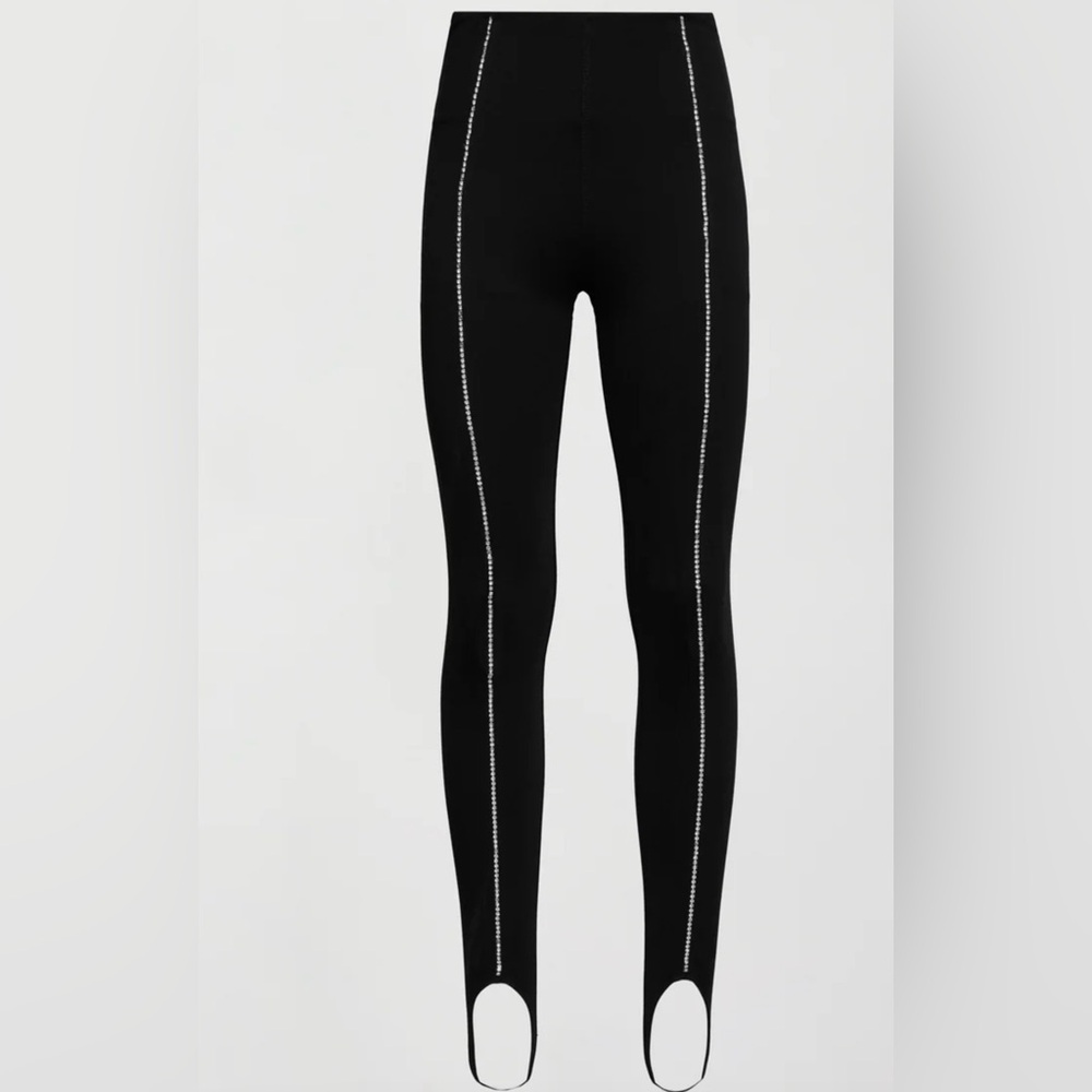 Carbon38 Black Stirrup Leggings with High-Waist Design. Size Small. New
